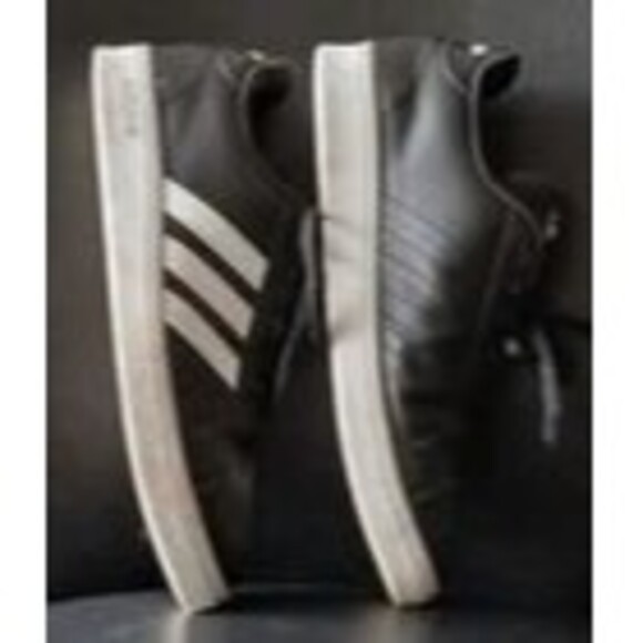 Adidas. Grand Court Base. EE7482 Women's Black Tennis Shoes. Size 9. Old Laces. - Picture 2 of 9